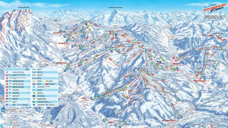 ski map Kitzbüheler Alpen